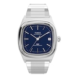 Timex E Line Automatic 1983 34mm Mens Watch Blue