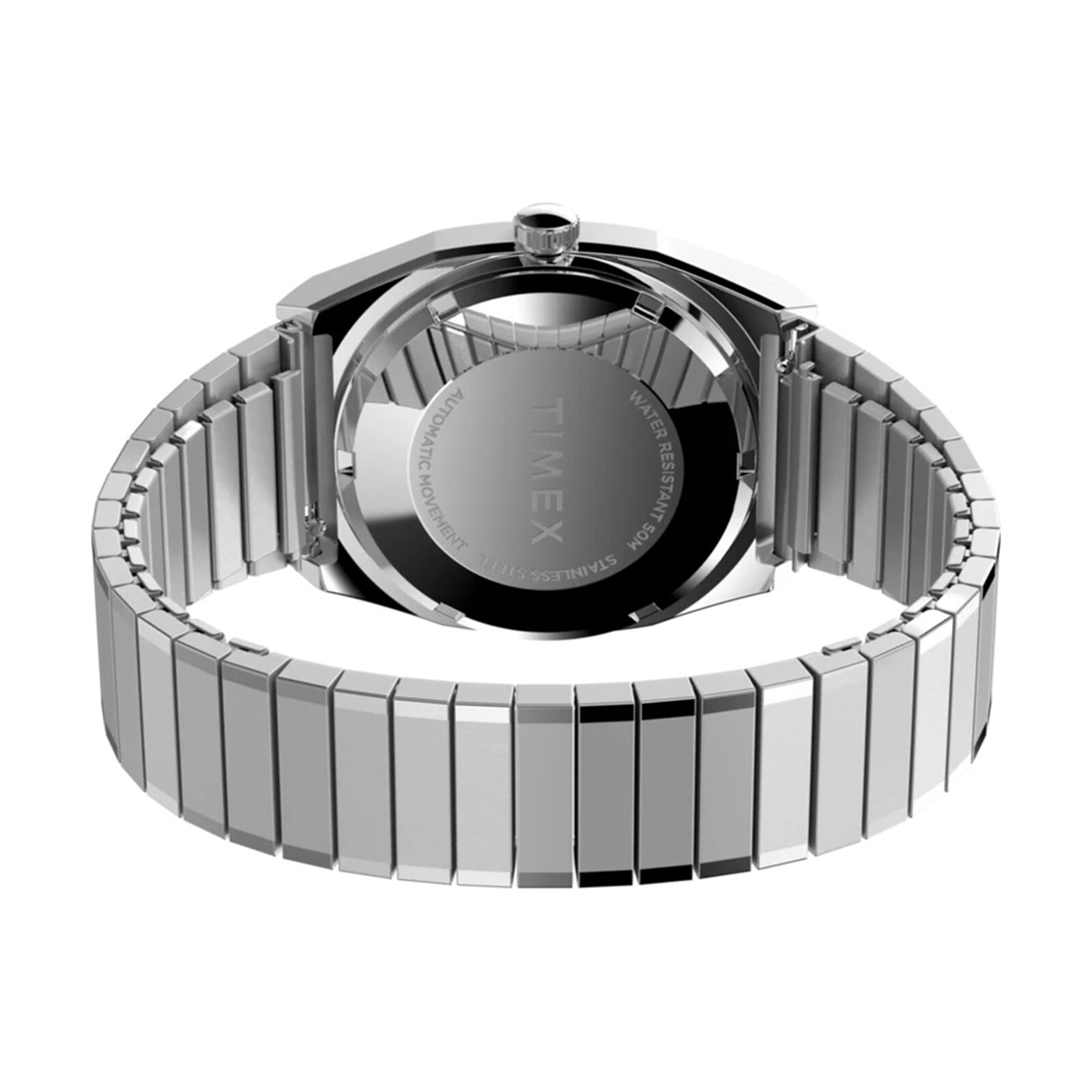 Timex E Line Automatic 1983 34mm Mens Watch Blue