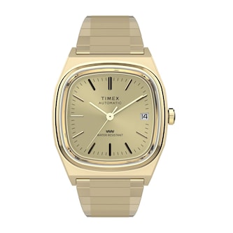 Timex Automatic 1983 E Line Reissue 34mm Ladies Watch Gold