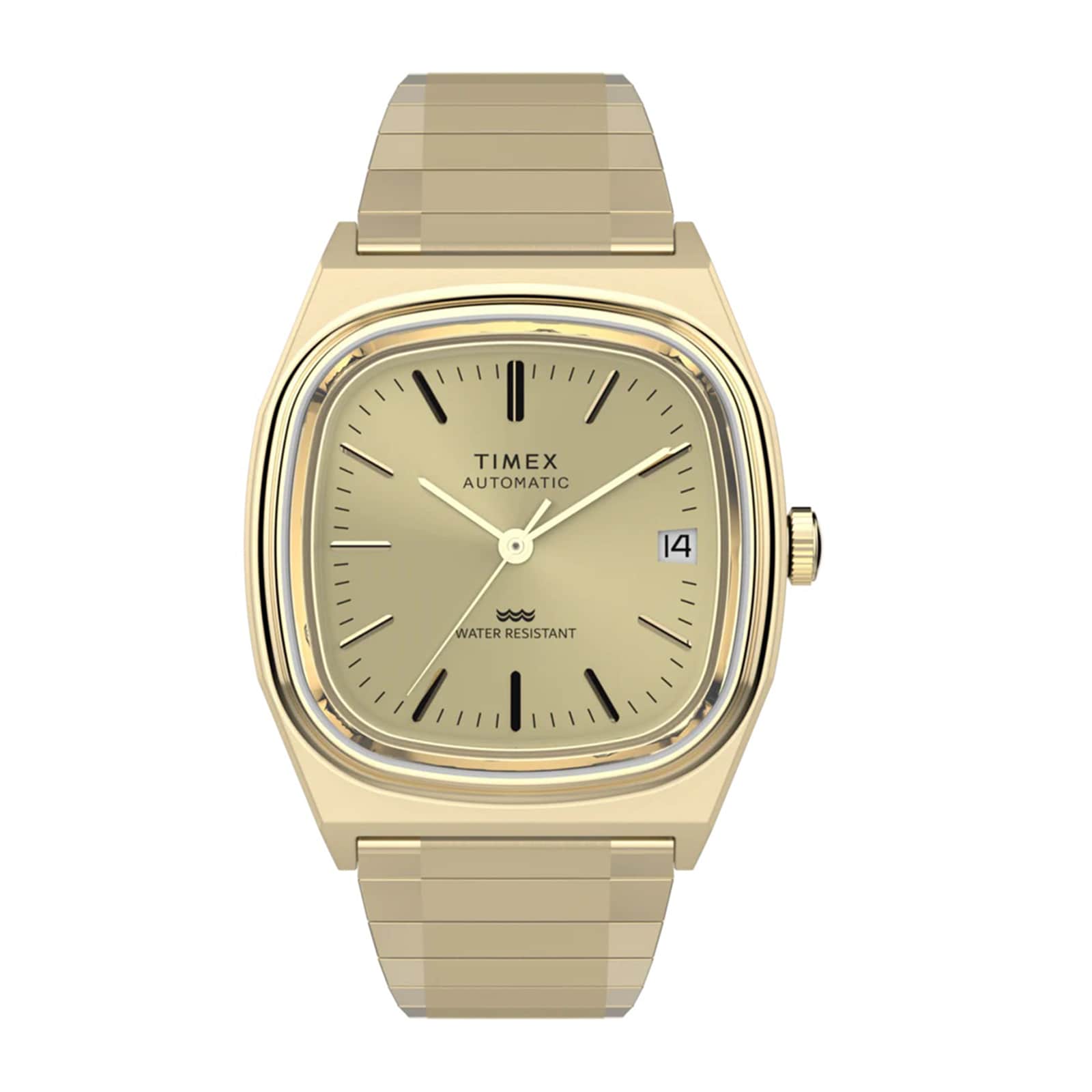 Timex Automatic 1983 E Line Reissue 34mm Ladies Watch Gold