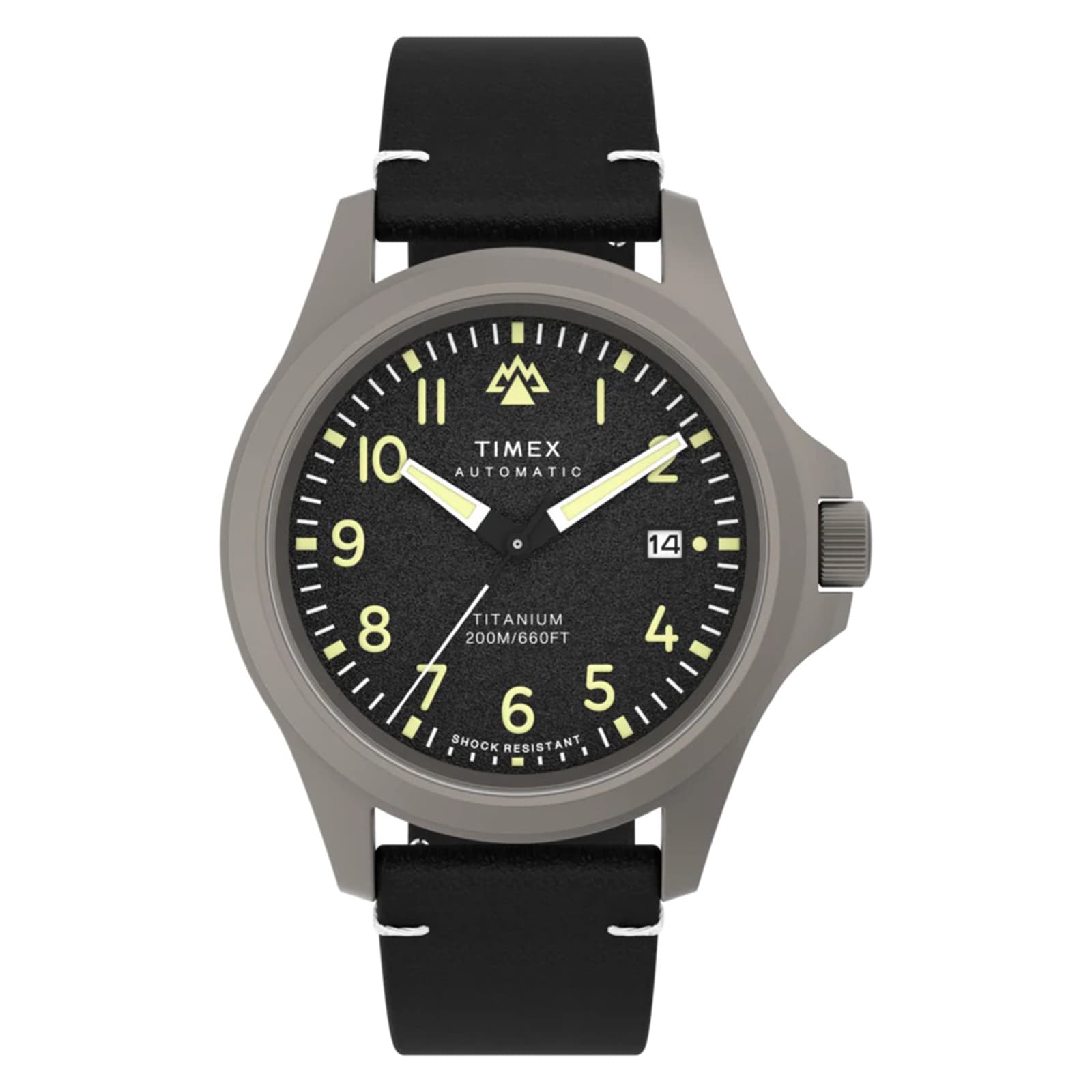 Timex Expedition Field Post Titanium Automatic 41mm Mens Watch Black