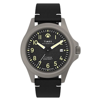 Timex Expedition Field Post Titanium Automatic 41mm Mens Watch Black