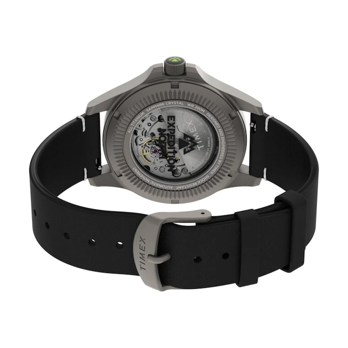 Timex Expedition Field Post Titanium Automatic 41mm Mens Watch Black