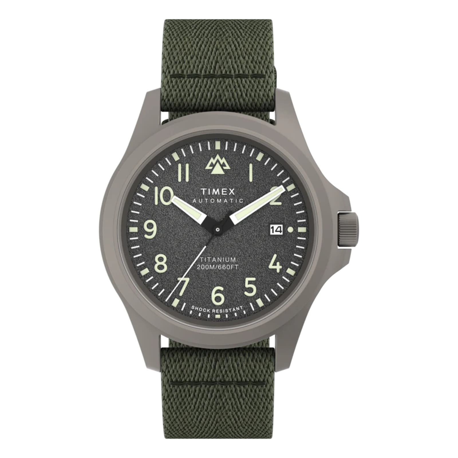 Timex Expedition Field Post Titanium Automatic 41mm Mens Watch Grey
