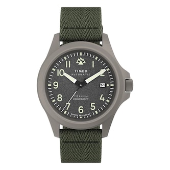 Timex Expedition Field Post Titanium Automatic 41mm Mens Watch Grey