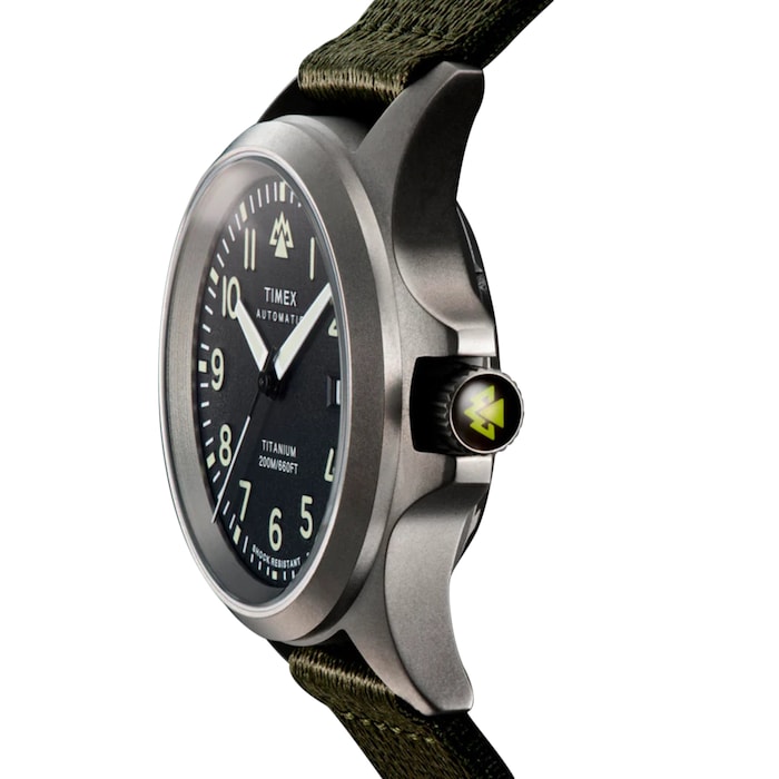 Timex Expedition Field Post Titanium Automatic 41mm Mens Watch Grey