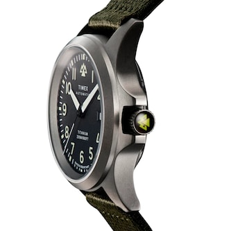 Timex Expedition Field Post Titanium Automatic 41mm Mens Watch Grey