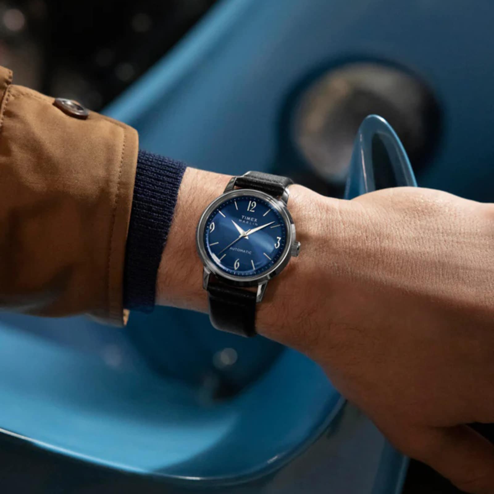 TIMEX マーリン　40mm 自動巻き 腕時計 ネイビー Timex Marlin Automatic 40mm Mens Watch Blue TW2W93100VQ | Betteridge