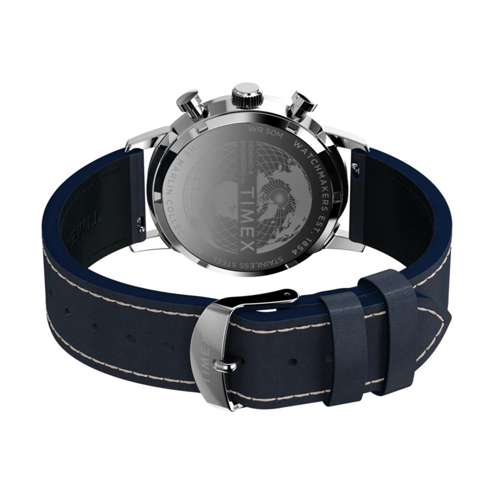 Timex Marlin Chronograph Tachymeter 40mm Mens Watch Blue