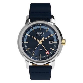 Timex Marlin Quartz GMT 40mm Mens Watch Blue