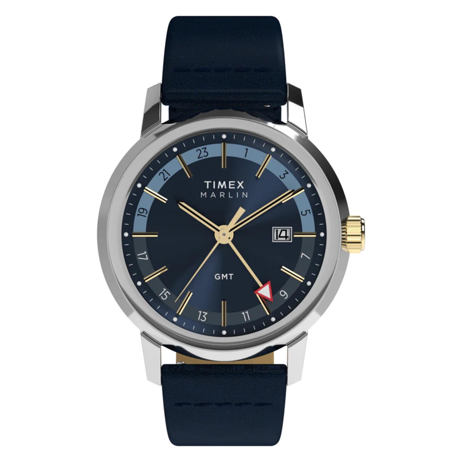 Timex Marlin Quartz GMT 40mm Mens Watch Blue