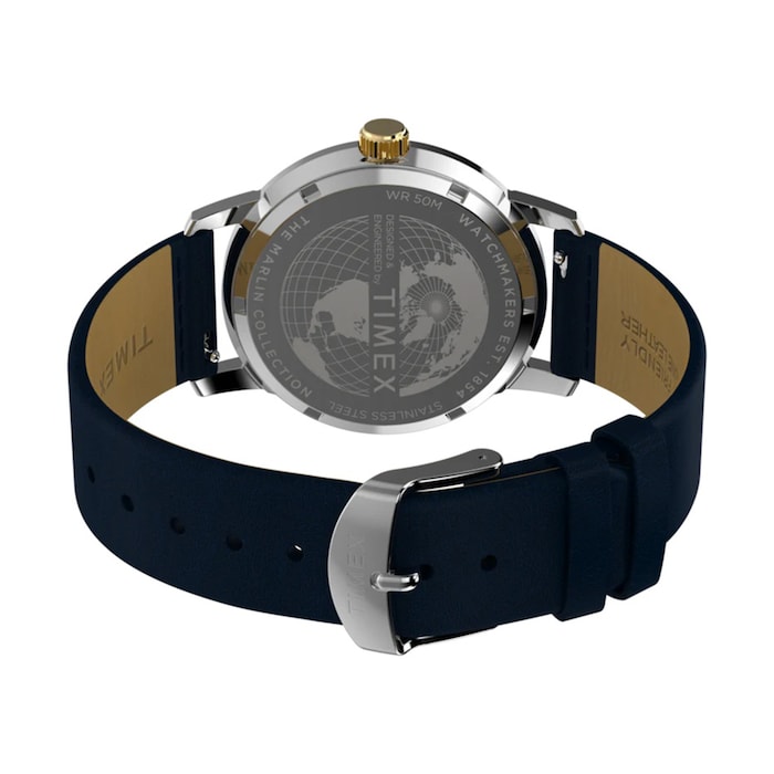 Timex Marlin Quartz GMT 40mm Mens Watch Blue