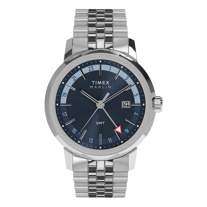 Timex Marlin Quartz GMT 40mm Mens Watch Blue