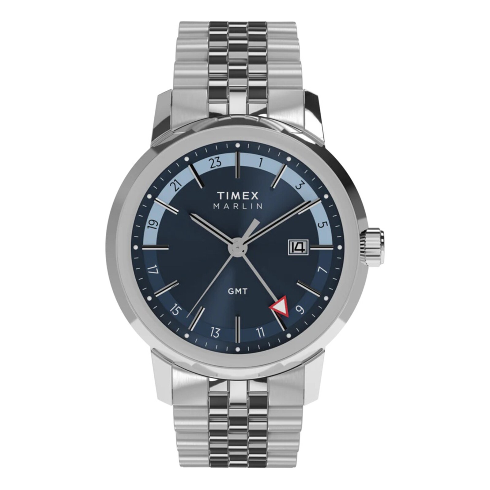 Timex Marlin Quartz GMT 40mm Mens Watch Blue