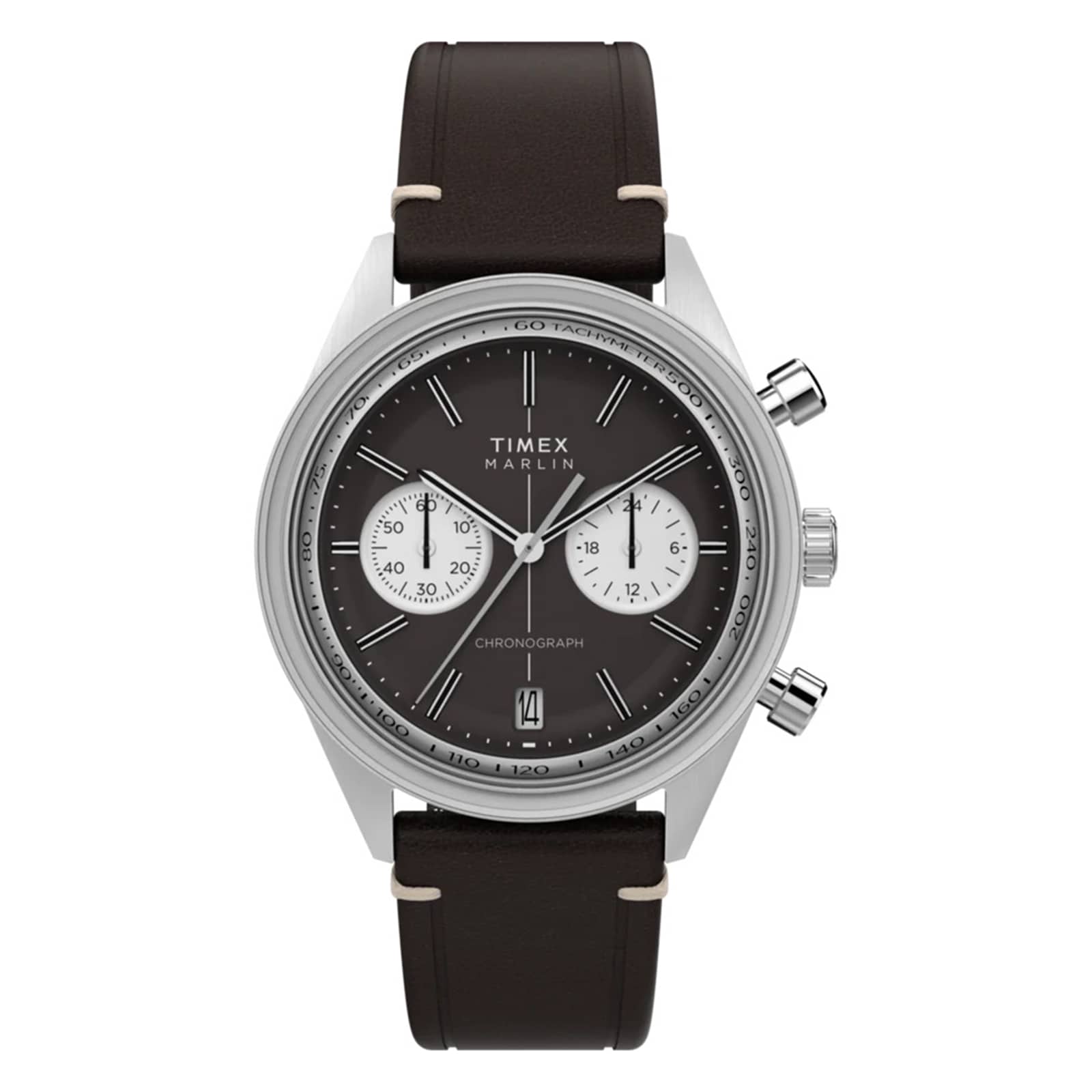 Timex Marlin Jet Quartz Chronograph 40mm Mens Watch Brown