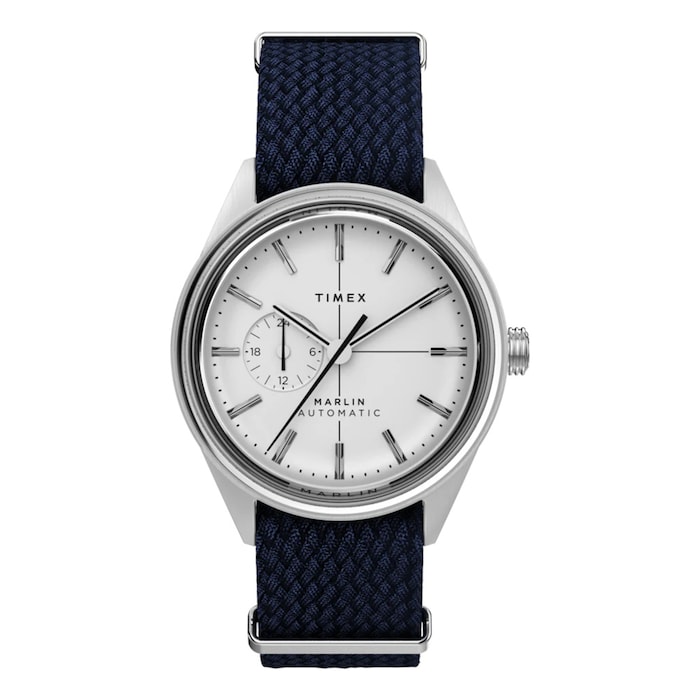 Timex Marlin Jet Automatic Chronograph 38mm Mens Watch White