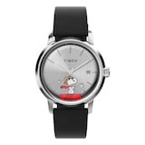 Timex Timex Marlin Automatic x Peanuts Snoopy Flying Ace 40mm Mens Watch Silver