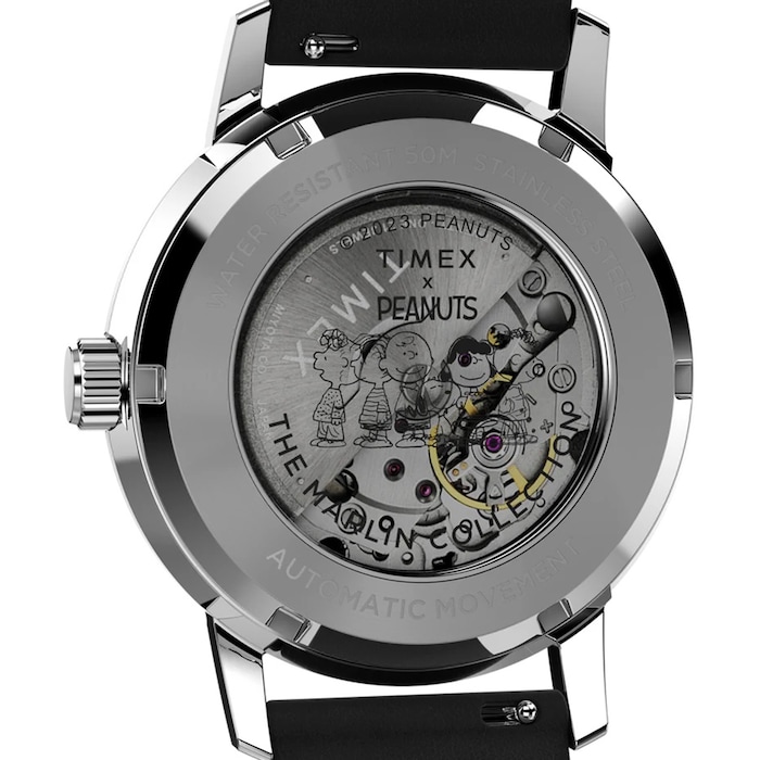 Timex Timex Marlin Automatic x Peanuts Snoopy Flying Ace 40mm Mens Watch Silver