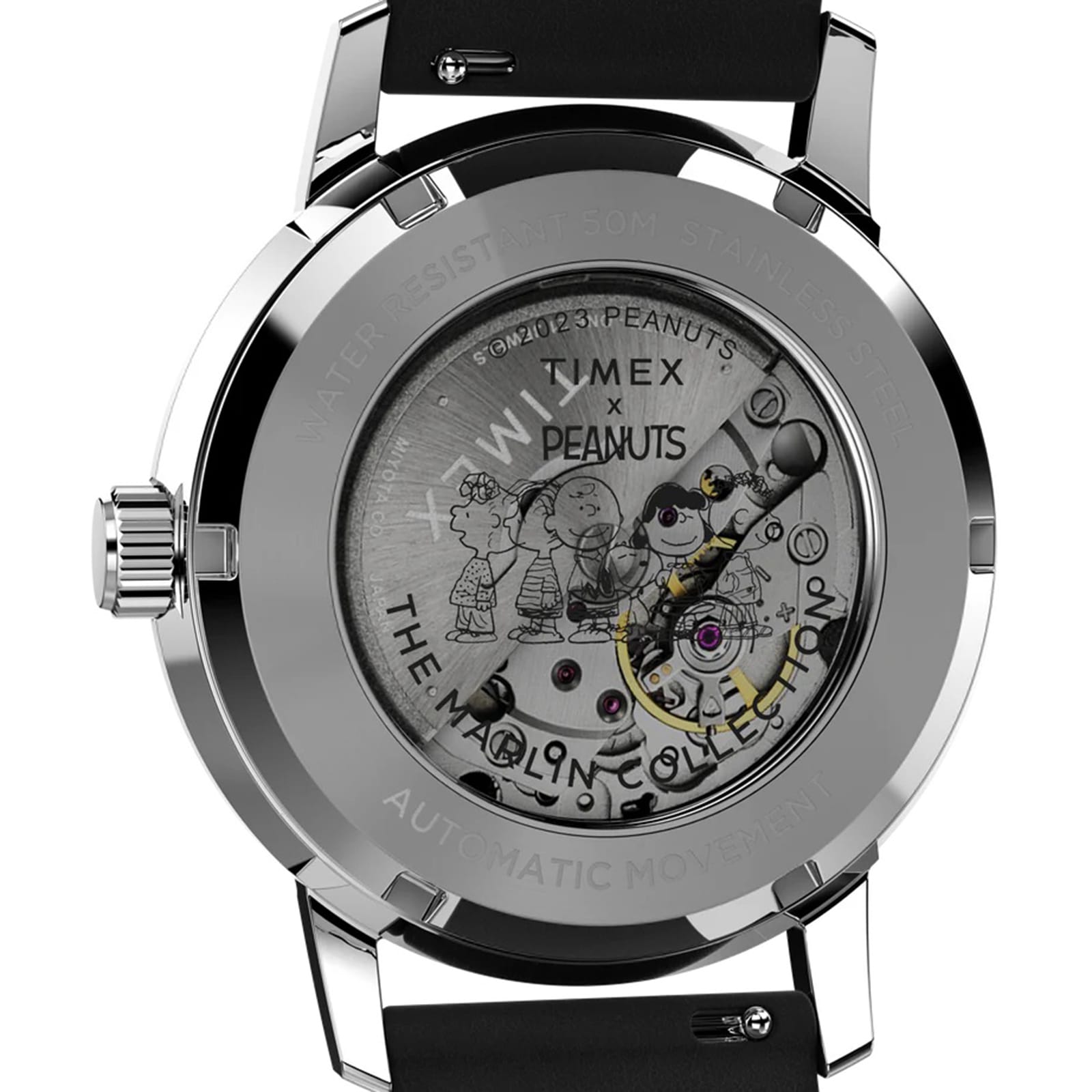 Timex Timex Marlin Automatic x Peanuts Snoopy Flying Ace 40mm Mens Watch Silver