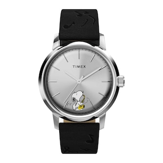 Timex Timex x Peanuts Marlin Automatic Saxophonist 40mm Mens Watch Silver
