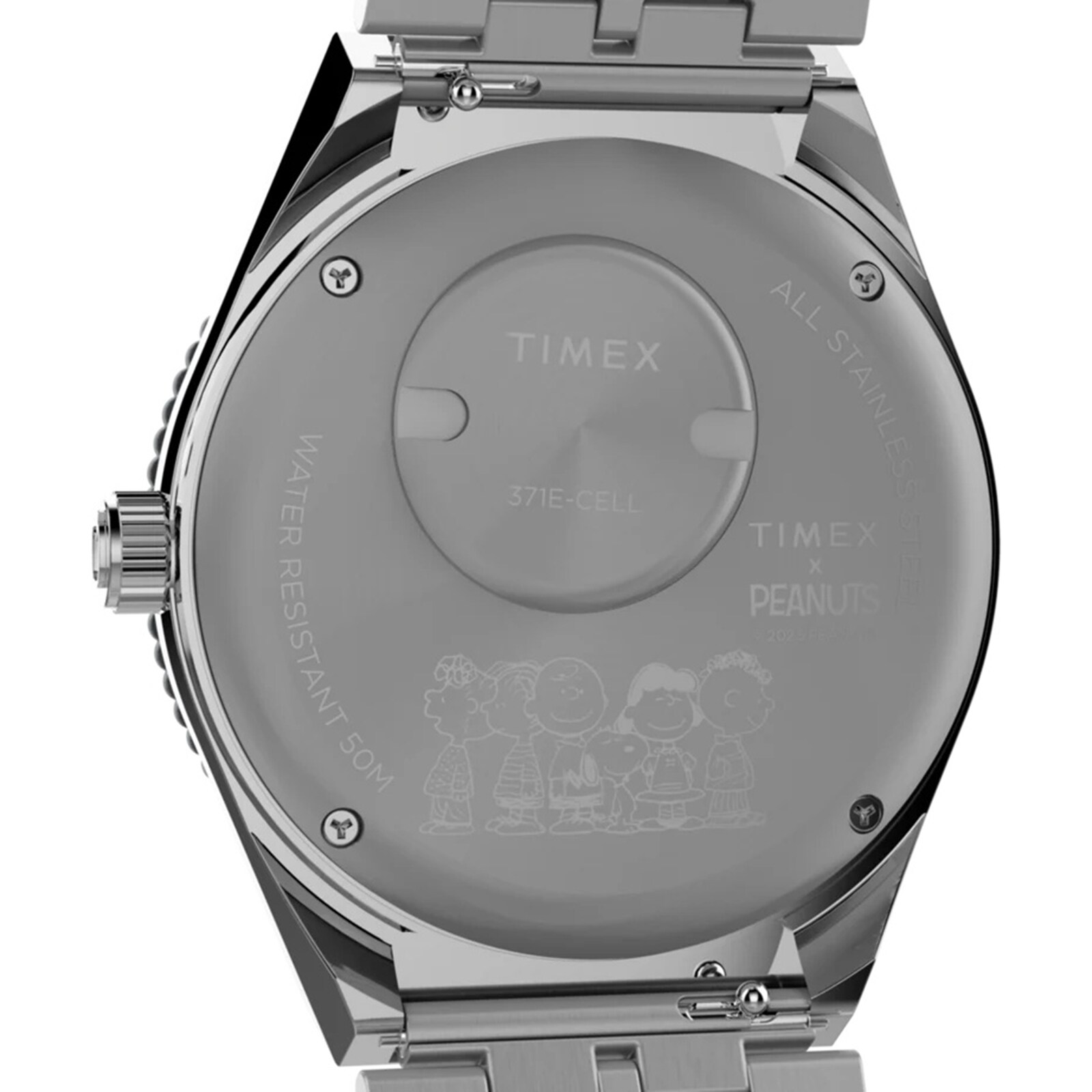 Timex Timex x Peanuts Q Timex GMT 38mm Mens Silver TW2W83300VQ