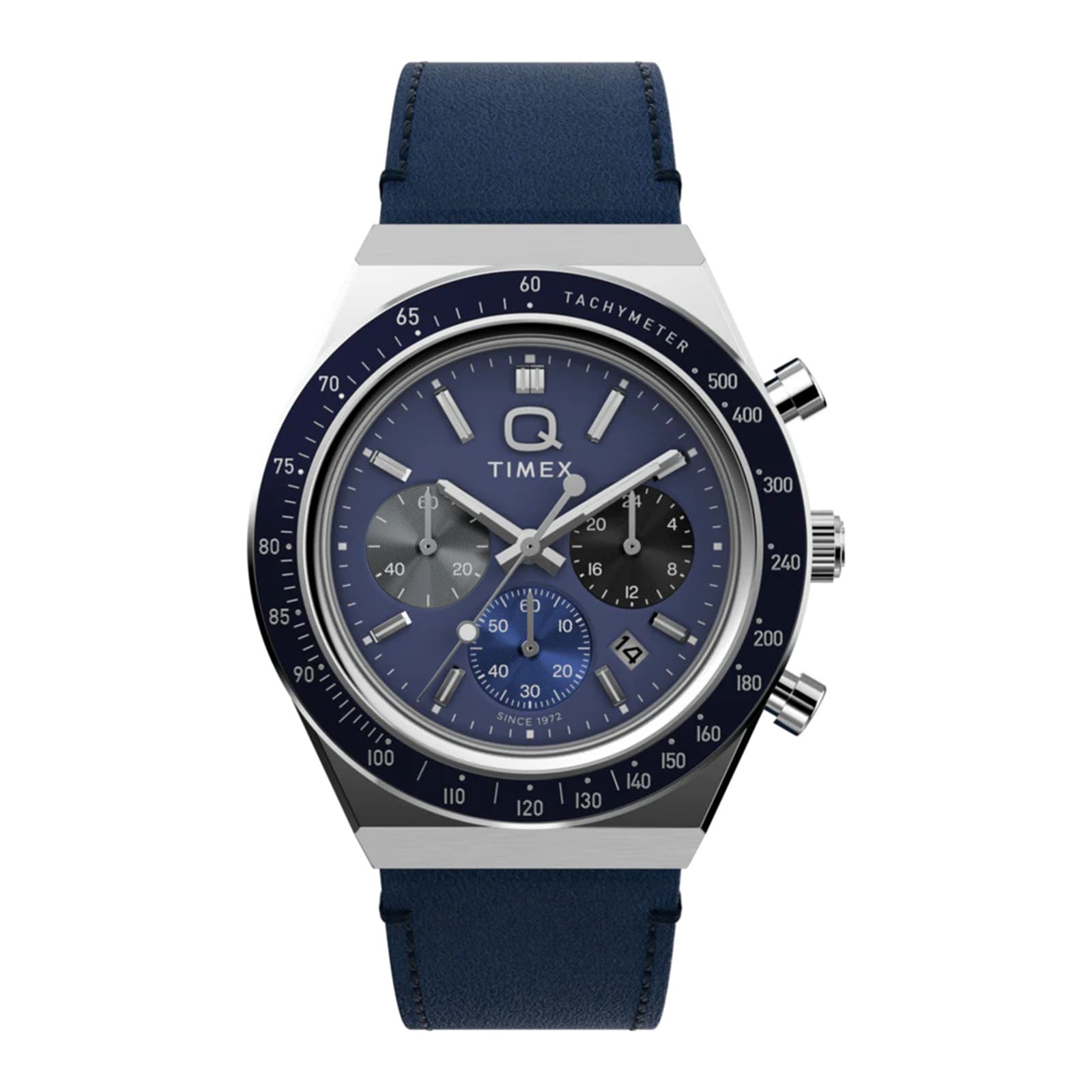 Timex Q Timex Chronograph 40mm Mens Watch Blue