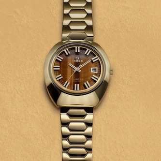 Timex Q Timex 1972 Time Machine Reissue 39mm Mens Watch Brown