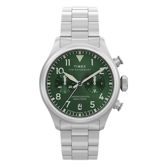 Timex Waterbury Ace Chronograph 41mm Mens Watch Green