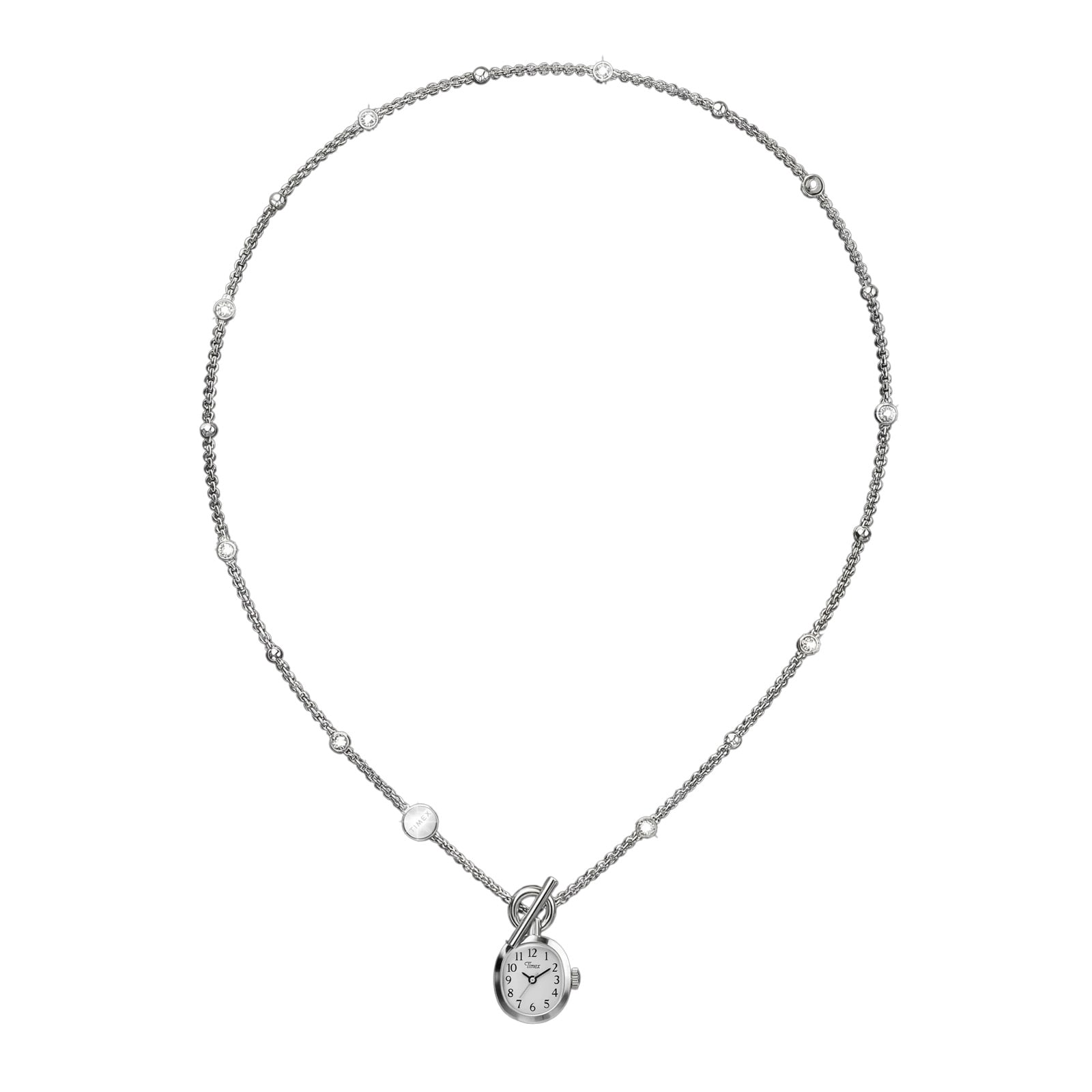 Timex Cavatina Mini Necklace 17mm Ladies Watches White