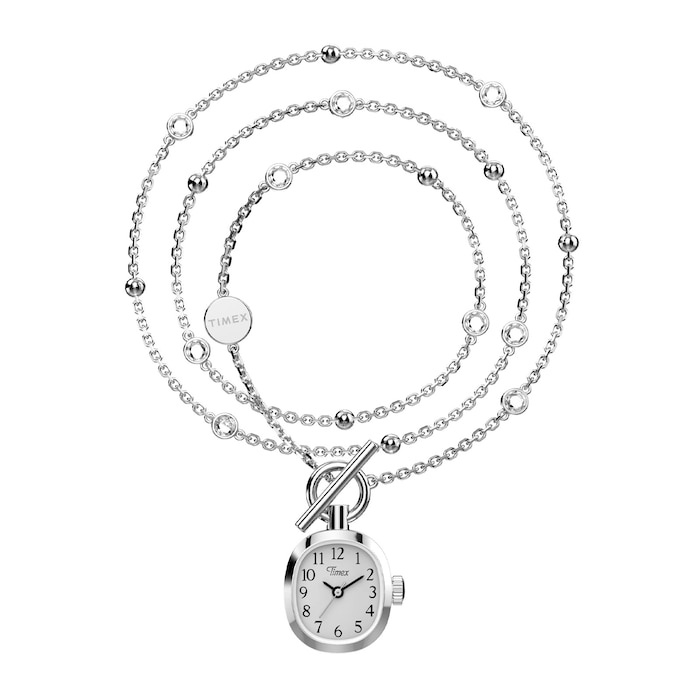 Timex Cavatina Mini Necklace 17mm Ladies Watches White