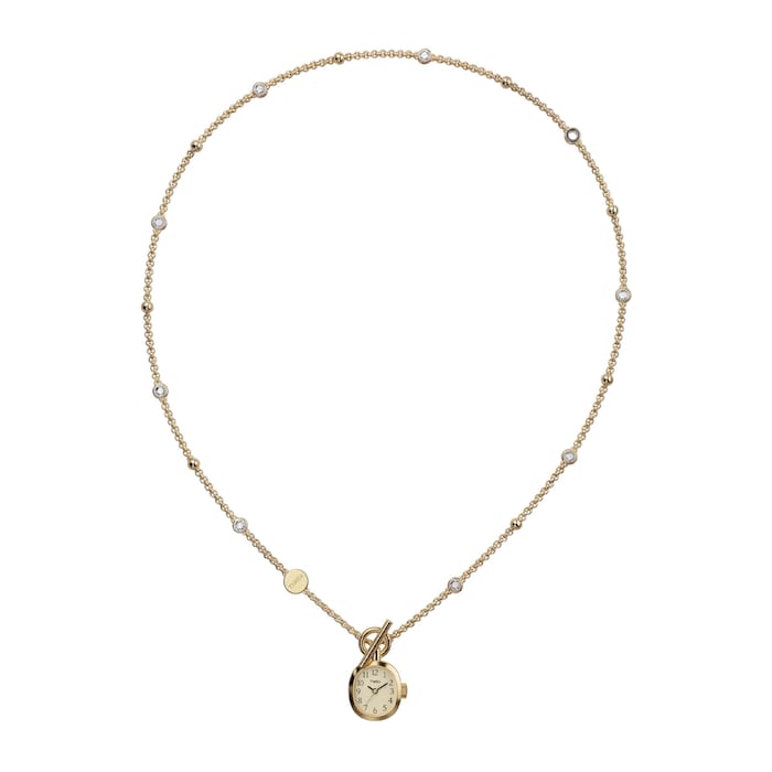 Timex Cavatina Mini Necklace 17mm Ladies Watches Champagne