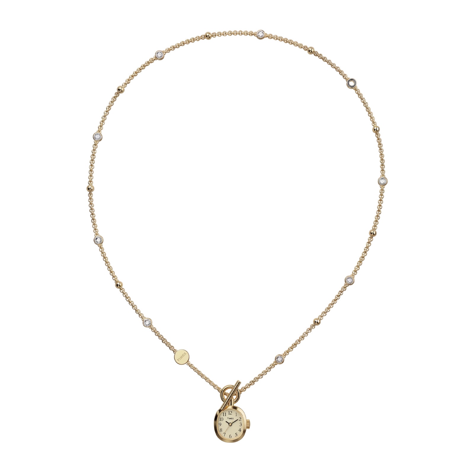 Timex Cavatina Mini Necklace 17mm Ladies Watches Champagne