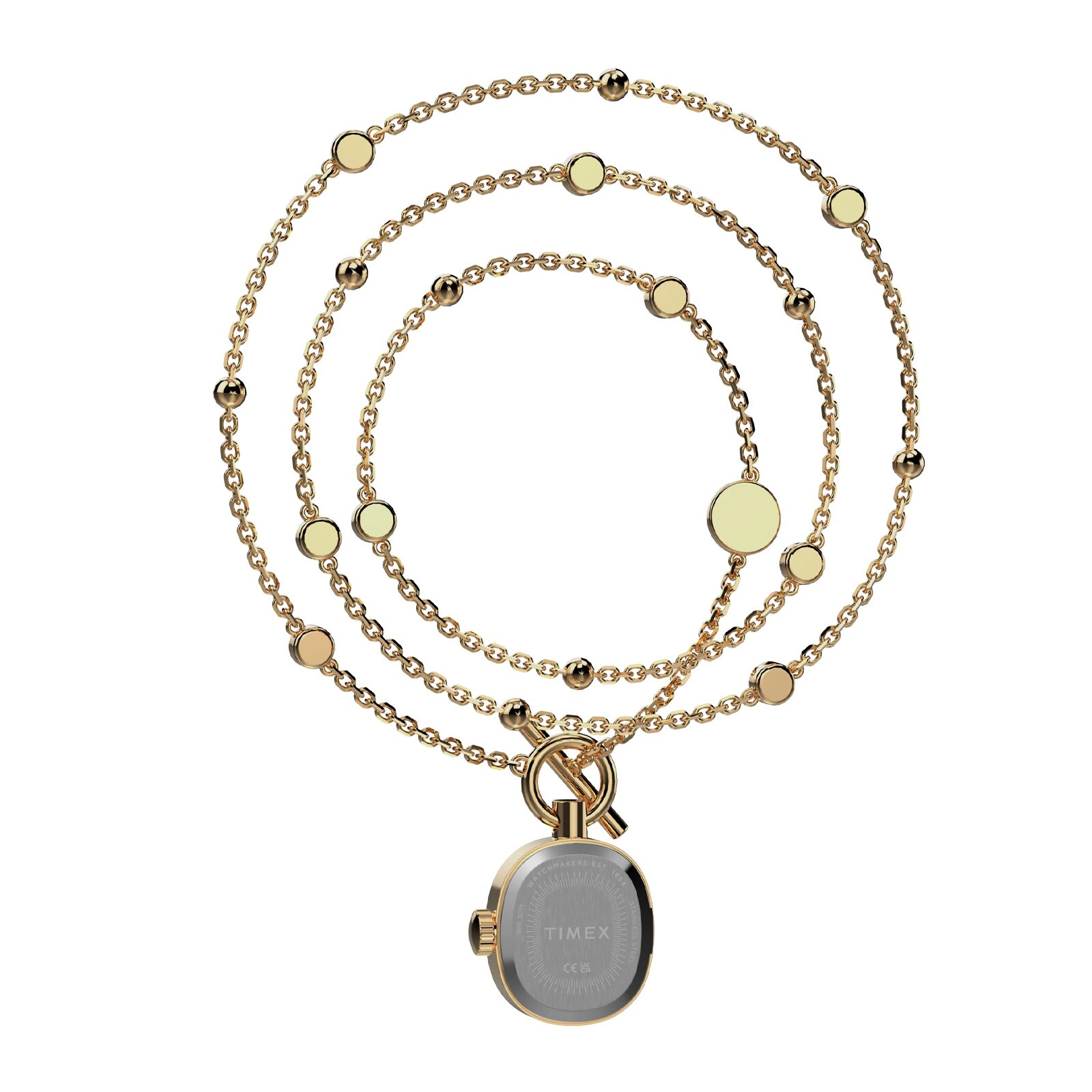 Timex Cavatina Mini Necklace 17mm Ladies Watches Champagne