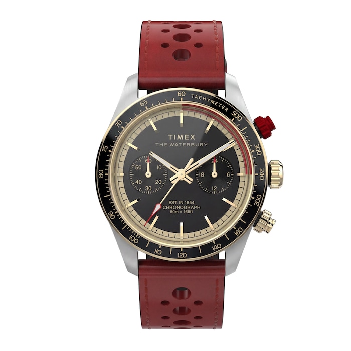 Timex Waterbury  Heritage Chronograph 39mm Mens Watches Black