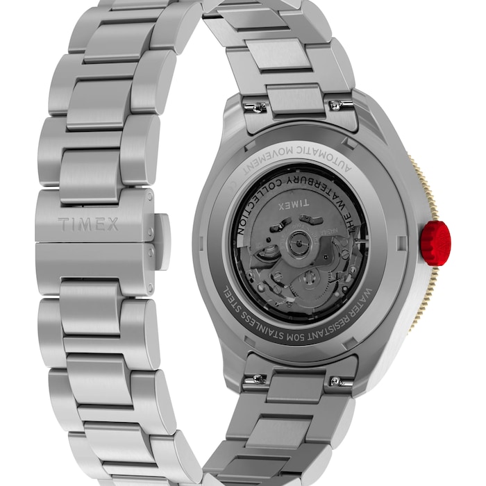 Timex Waterbury Heritage Automatic GMT 41.5mm Mens Watches Black
