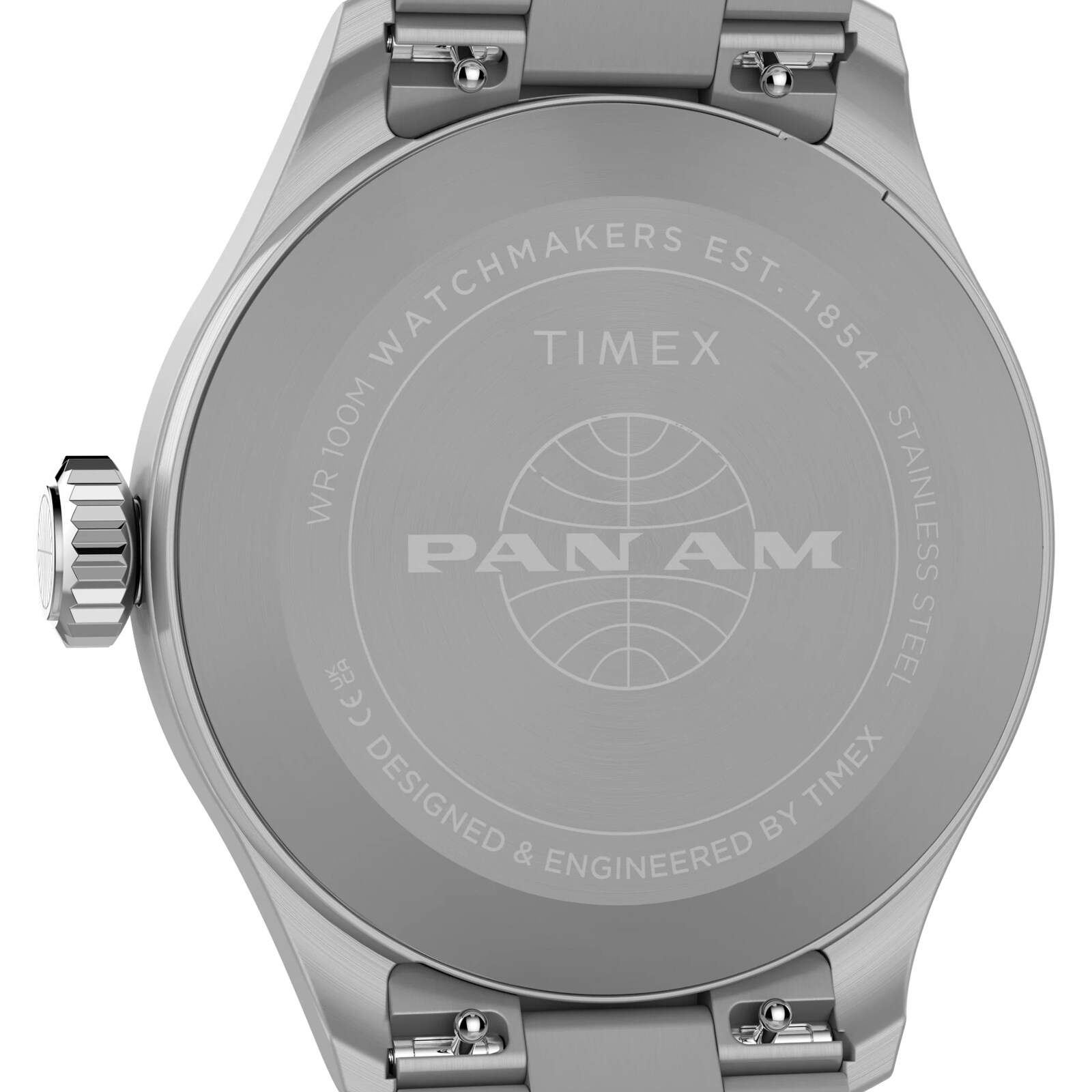 Timex Pan Am x Timex Waterbury GMT 41mm Mens Watches Silver