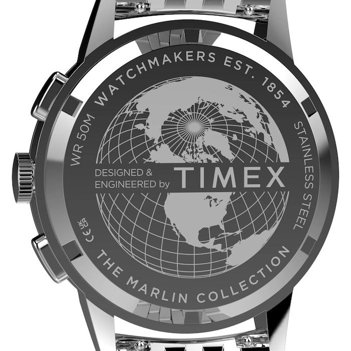 Timex Marlin Neo Classic Chronograph 40mm Mens Watches Silver