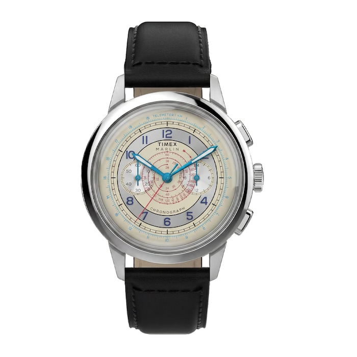 Timex Marlin Neo Classic Chronograph 40mm Mens Watches Silver