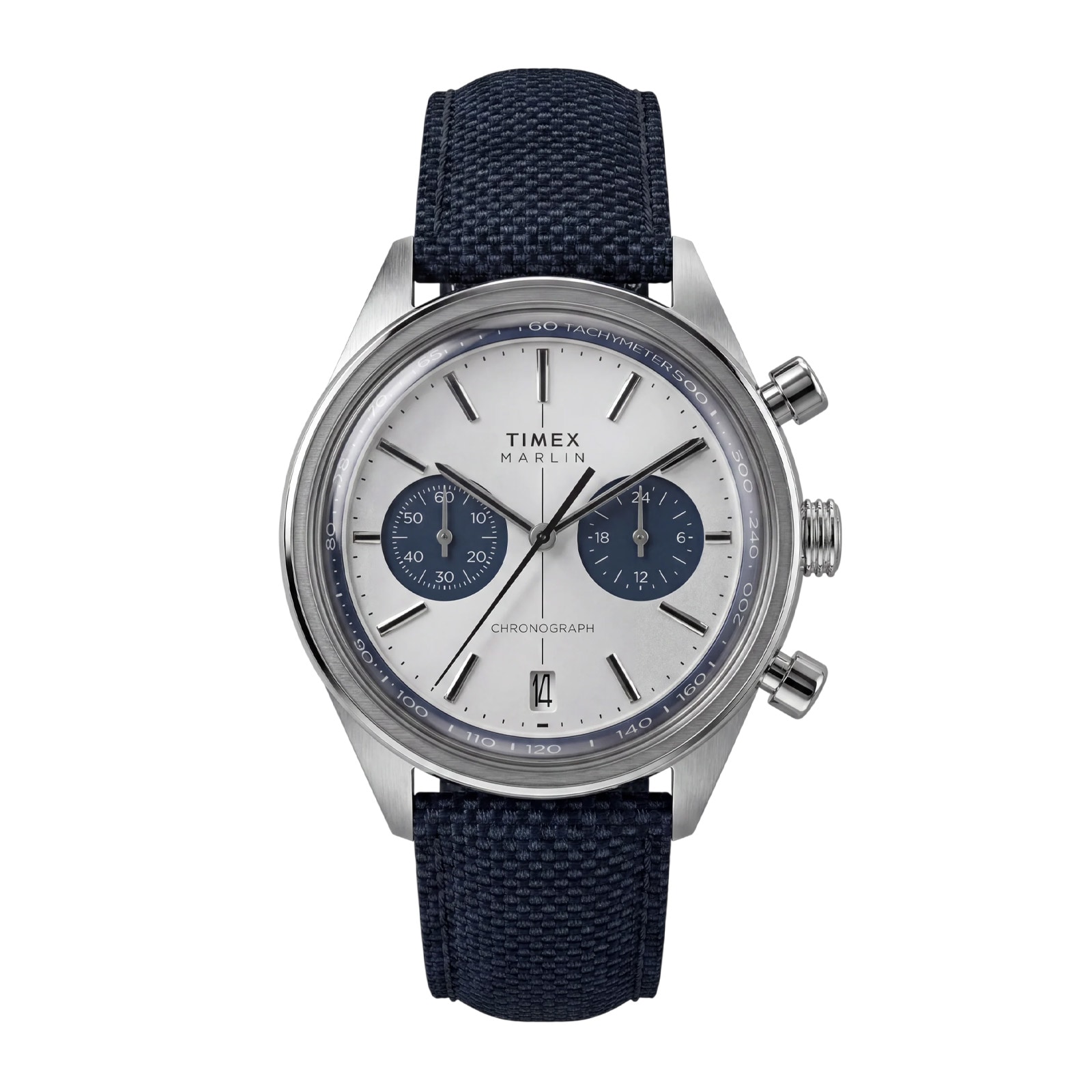 Timex Marlin Jet Chronograph 40mm Mens Watches Silver