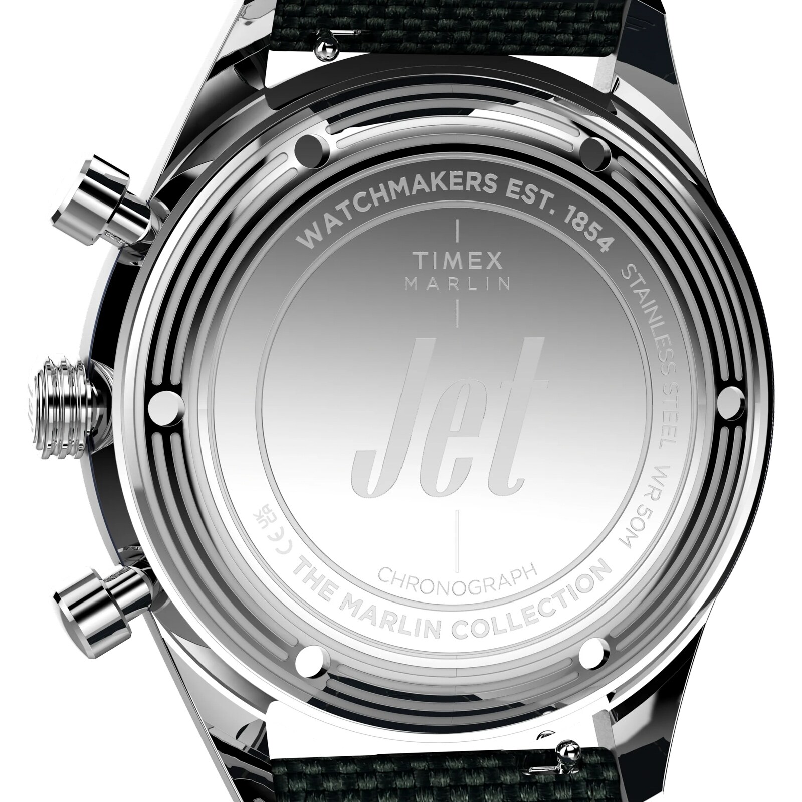Timex Marlin Jet Chronograph 40mm Mens Watches Silver
