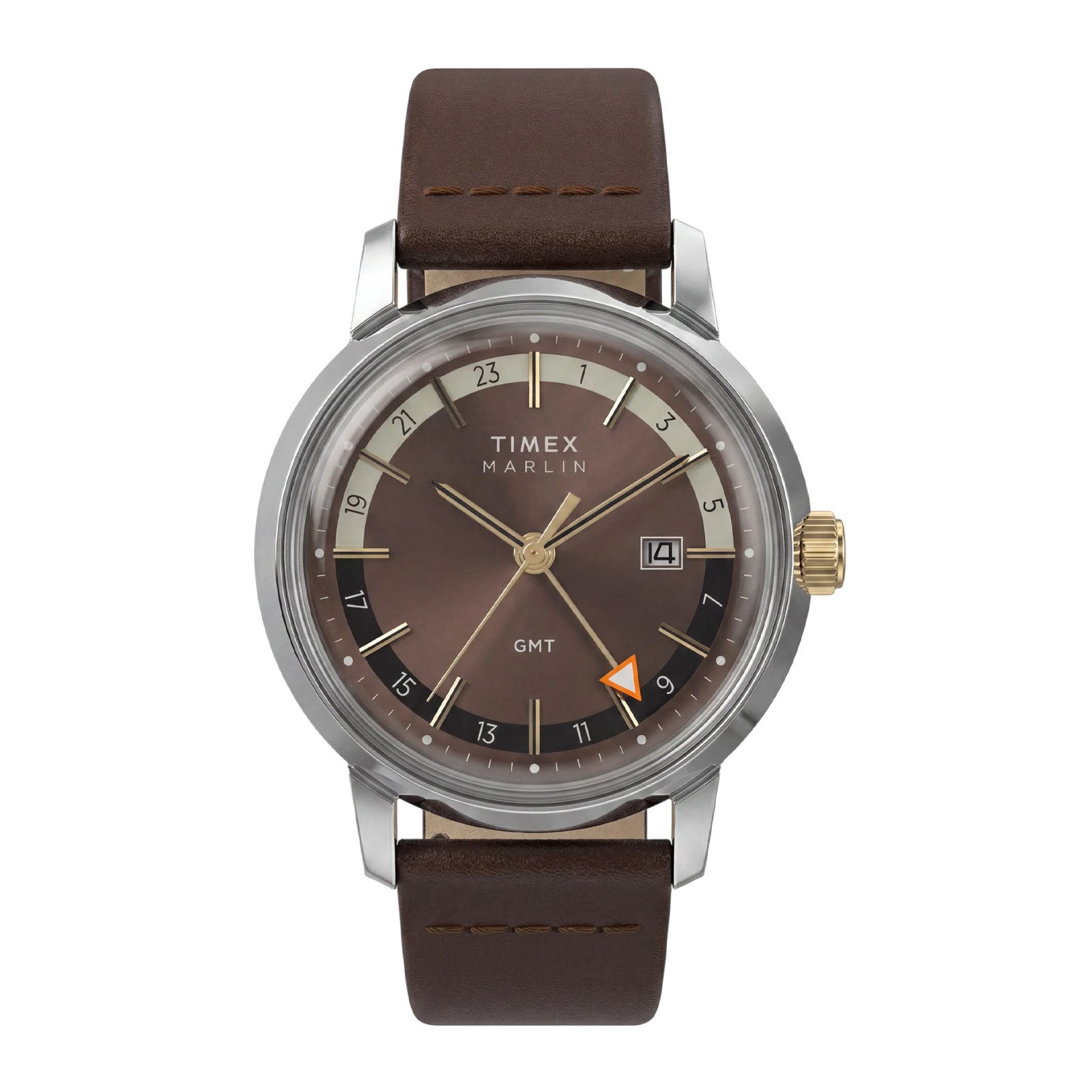Timex Marlin GMT 40mm Mens Watches Brown