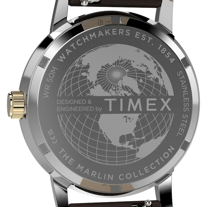 Timex Marlin GMT 40mm Mens Watches Brown