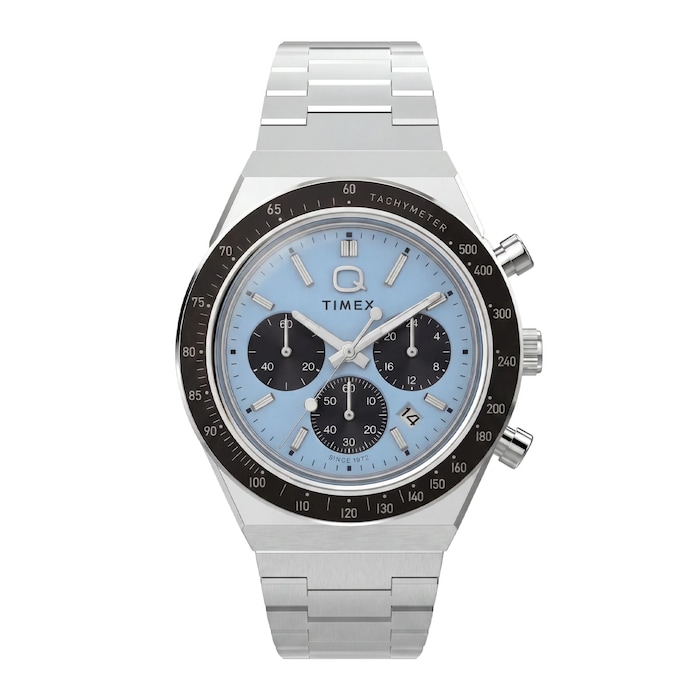 Timex Q Timex Chronograph 40mm Mens Watches Blue