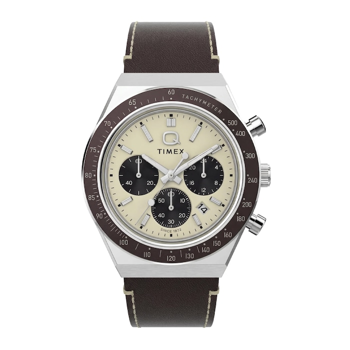 Timex Q Timex Chronograph 40mm Mens Watches Tan