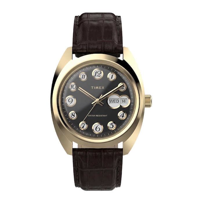 Timex 1976 Rotary Phone Dial Reissue 37mm Mens Watches Black