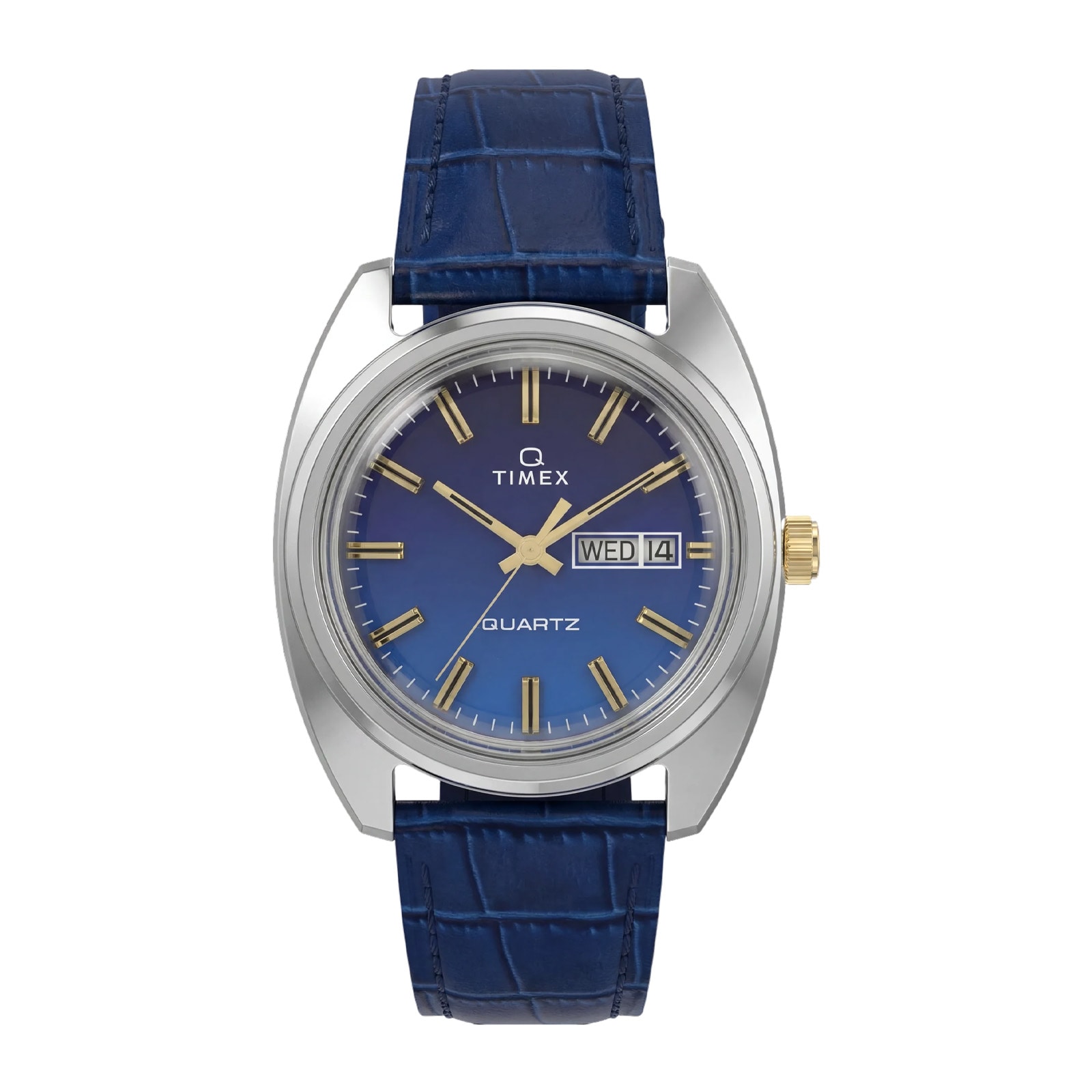 Timex 1976 Day Date Fume Reissue Inspired 37mm Mens Watches Blue