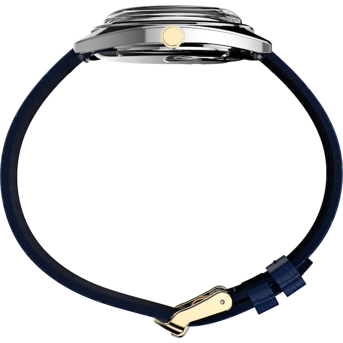 Timex 1976 Day Date Fume Reissue Inspired 37mm Mens Watches Blue