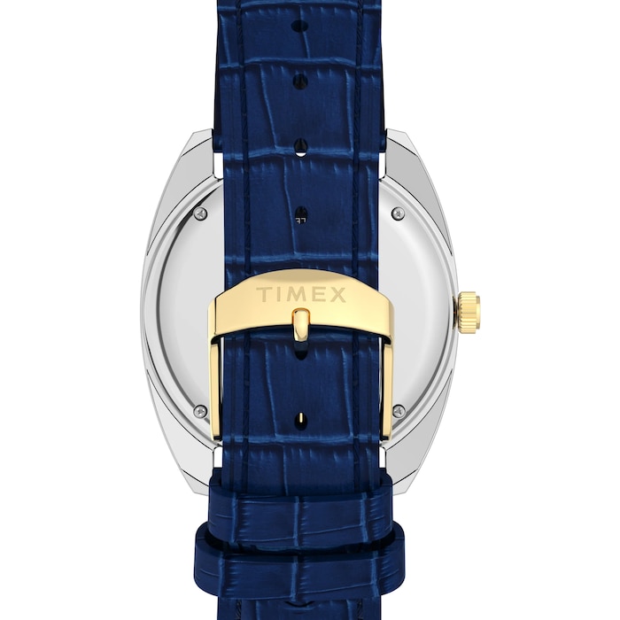 Timex 1976 Day Date Fume Reissue Inspired 37mm Mens Watches Blue