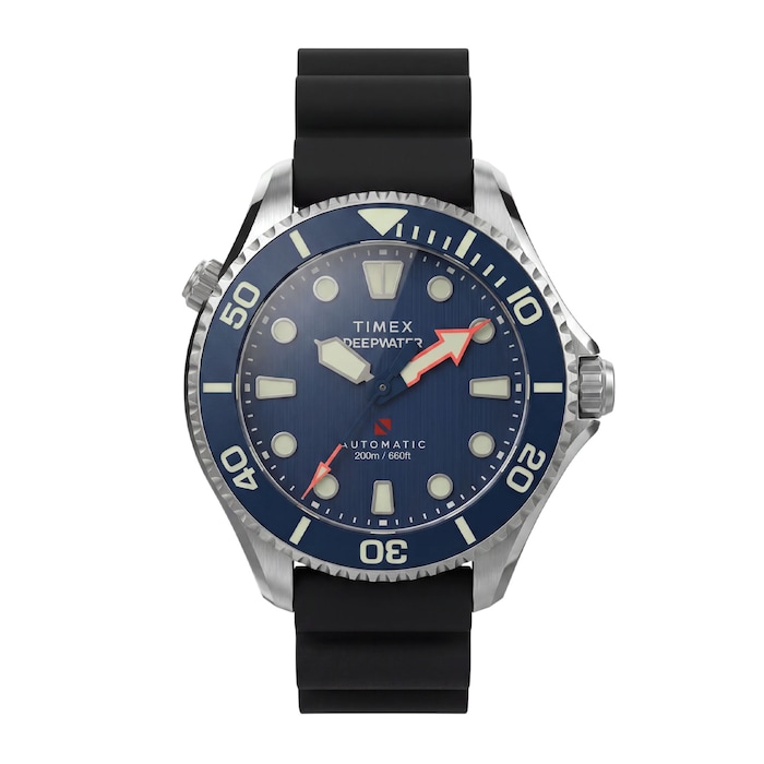 Timex Deep Water Meridian 200 HEV Automatic 44mm Mens Watches Blue