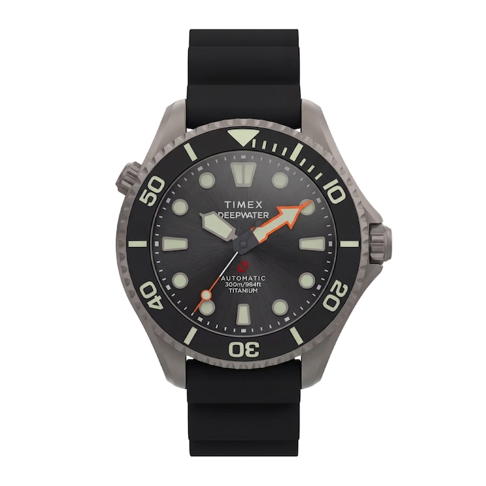Timex Deep Water Meridian 300 Titanium HEV Automatic 44mm Mens Watches Black